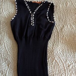 Belldini Black and White Trim Tank Top